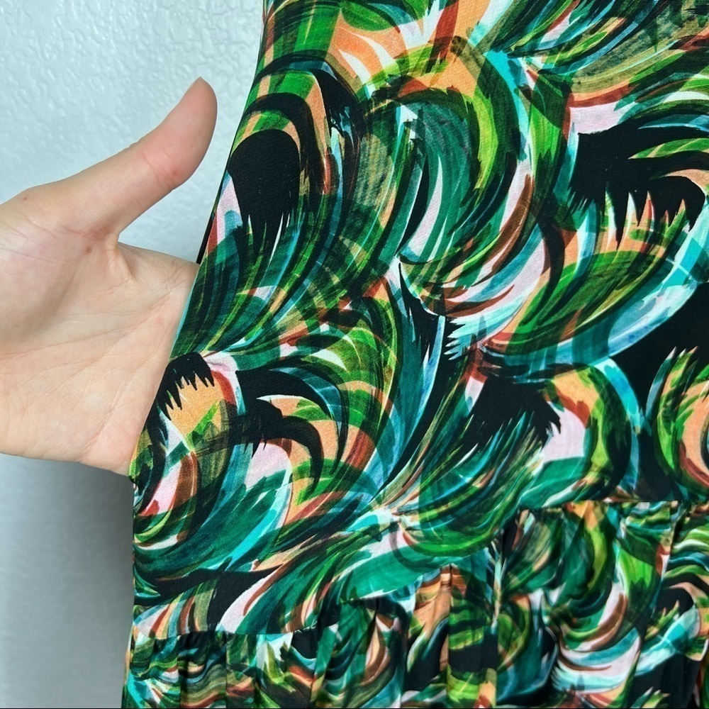 SALONI silk mini dress size 2 - Picture 5 of 7